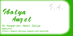 ibolya amzel business card